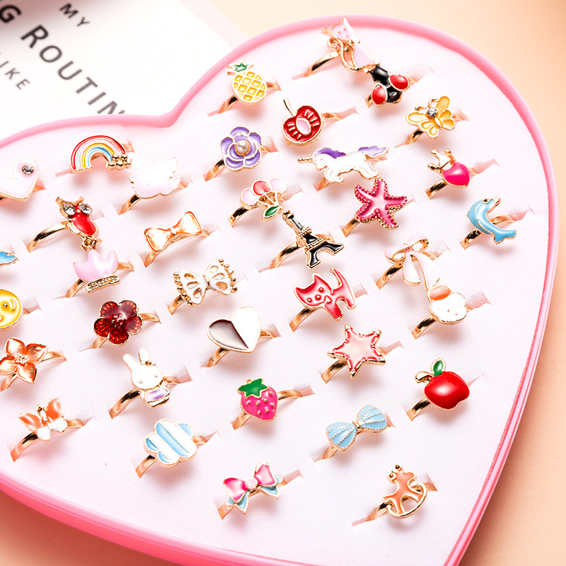 10pcs Kids Party Dress Rings